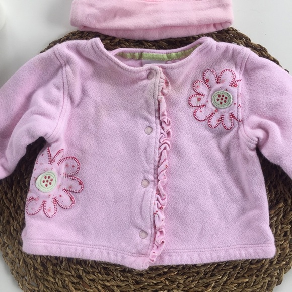 👛[Little Me] Sweater Jacket with Matching Hat - Picture 2 of 7